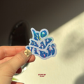 No Bad Vibes Blau - Glitzer Sticker