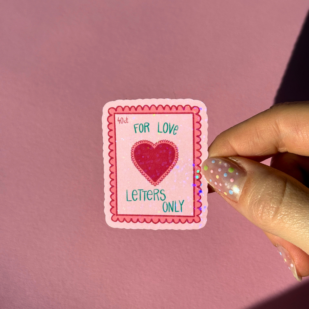 For Love Letters Only, Briefmarke - Glitzer Sticker