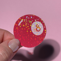 8-Ball Billiard Kugel - Glitzer Sticker