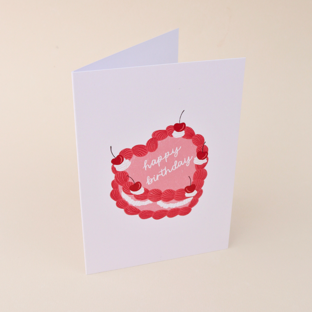 Vintage Cake - Happy Birthday Karte