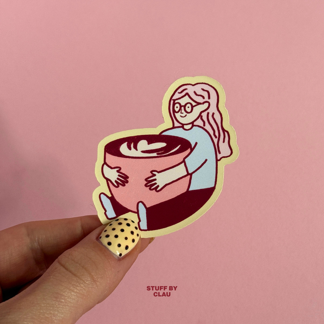 Coffee Lover Girl – Mai Mail Club Sticker