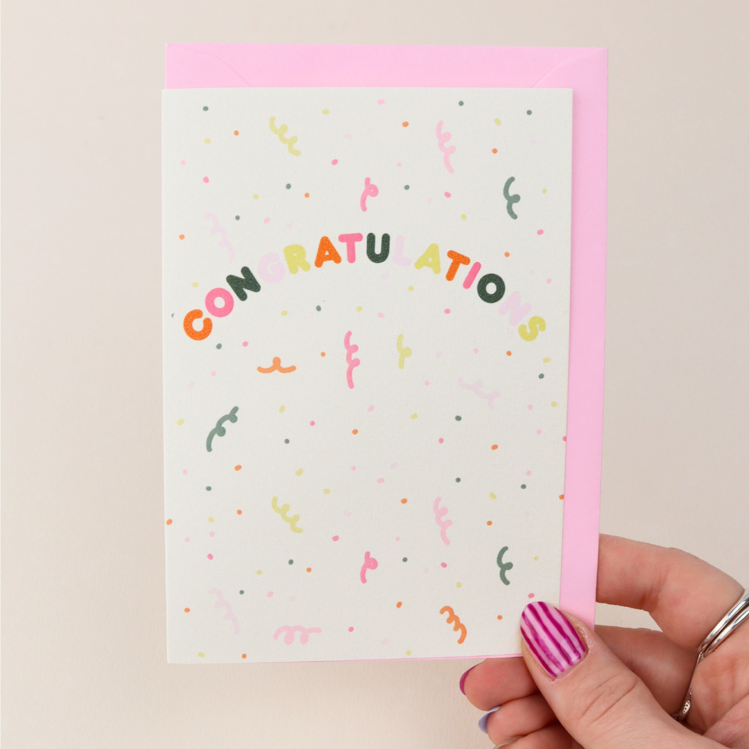 Congratulations - Konfetti - Karte