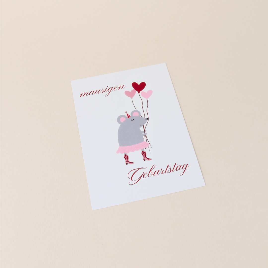 mausigen Geburtstag - Postkarte