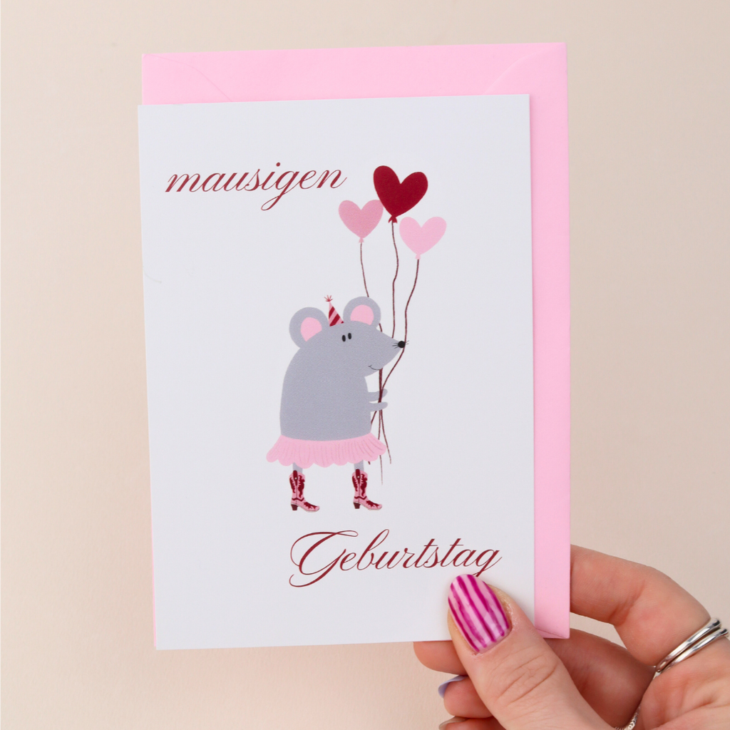 mausigen Geburtstag - Postkarte