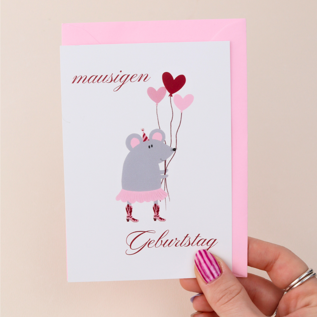 mausigen Geburtstag - Postkarte
