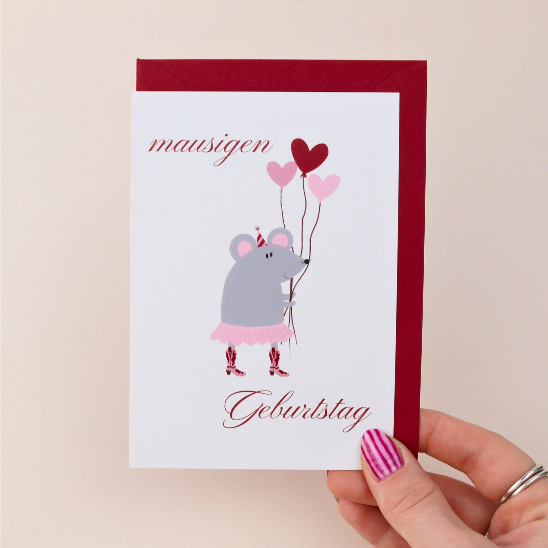 mausigen Geburtstag - Postkarte